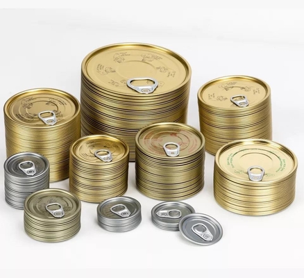 Metal Food Grade Paint Food Στρογγυλό κουτί από κασσίτερο για συσκευασία τροφίμων 0,15mm